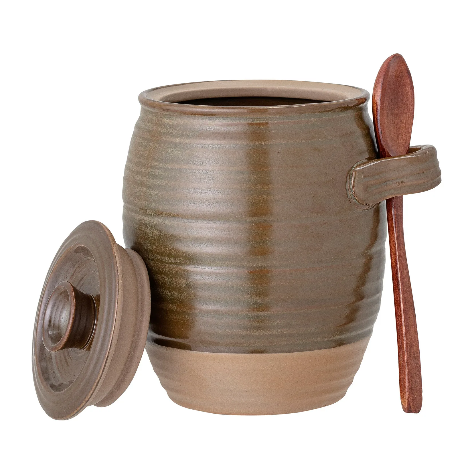 Bloomingville Moss Verwahrungsdose Mit Deckel Und Löffel 14cm 4 Bloomingville Moss Verwahrungsdose Mit Deckel Und Löffel 14cm – Bild 2